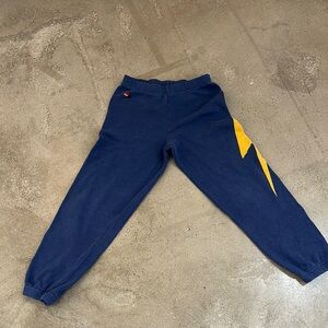 Like new Aviator Nation lightning embroidered sweatpants